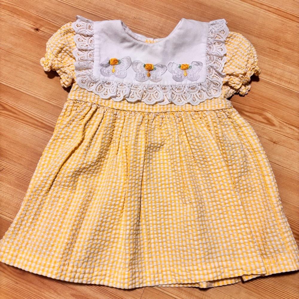 Baby togs Yellow Girls Vintage dress 24 mos
